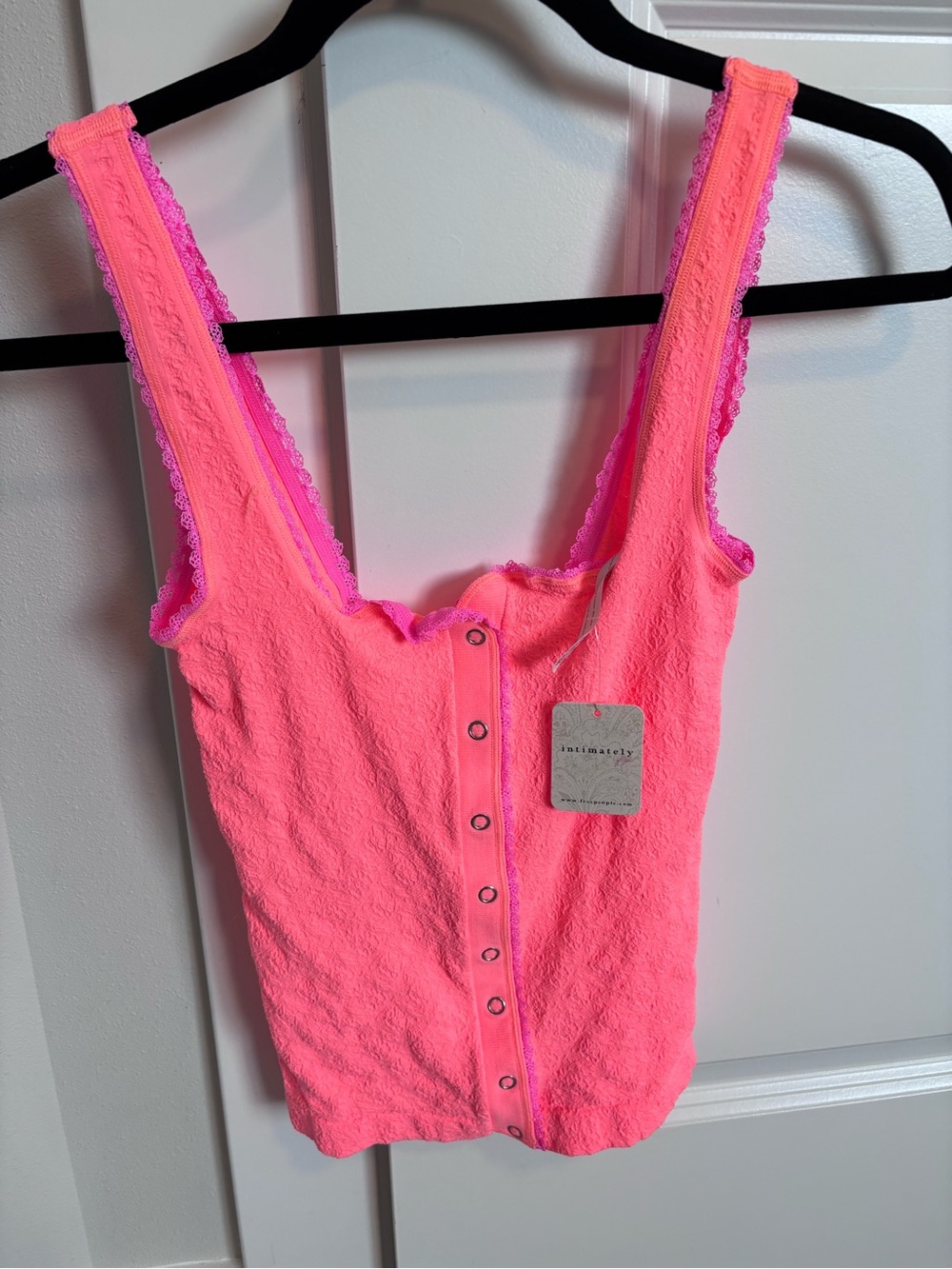 Free People Intimately Sweet Point Seamless Cardi Sunkiss Coral XS/S